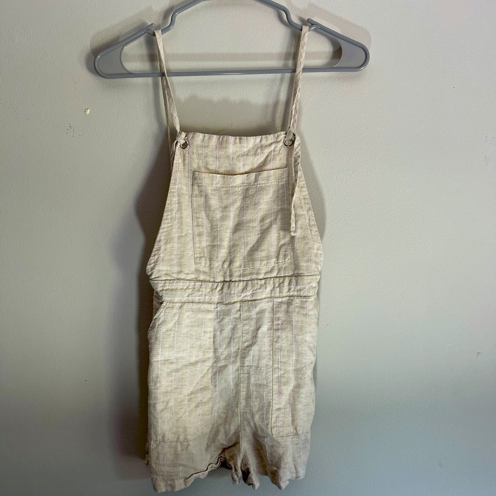 Nude plaid romper